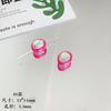 Rosa Barbie Liga de Cerâmica Acrílico Contas Pintadas à Mão Contas de Arroz Pulseira DIY Acessórios de Joias Feitos à Mão