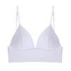 0053 ropa interior de algodón grande sin espalda tirantes finos sexy europeos y americanos sujetador de algodón acanalado fino cómodo para mujer