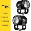 Foco de Lente LED para Modificación de Motocicleta y Coche, Doble Color Amarillo y Blanco Universal Lente de 1.5 pulgadas Faro para Vehículo Eléctrico con Luz Fuerte