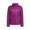 Chaqueta ligera de plumón Fertilizer de talla grande para mujer, otoño e invierno, cuello vertical, plumón de pato blanco corto, combinable, talla grande, ligera y ligera.