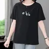 2026 Nueva Camiseta de Manga Corta Holgada de Tallas Grandes para Mujer, Camiseta Casual que Reduce la Edad para Madres de Mediana Edad y Mayores