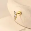 Pendientes de Moda Espirales de Circonita de Plata de Ley S925 Tachuelas Planas para Oreja de Vacaciones Suministro Directo de Fábrica