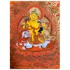 Tangka pintado a mano de la Deidad Amarilla de la Riqueza, Obra de Arte Premium Nepalí de Manjushri, el Rey de la Riqueza, Pintura Decorativa para Entrada de Oficina
