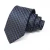 Gravata Preta de Alta Qualidade Amarrada à Mão para Homens, Gravata Lisa de 8cm, Gravata com Logo Personalizado para Homens