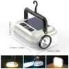Luz de camping multifuncional transfronteriza luz de trabajo LED alimentada por energía solar al aire libre de larga duración luz de camping de emergencia