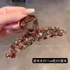 Presilha de Garra Grande de Cristal Não Tingido, Presilha de Cabelo de Luxo para Mulheres com Pouco Volume de Cabelo, Presilha Cheia para a Parte de Trás da Cabeça das Mulheres, Presilha Tubarão Novo Estilo