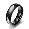 Anéis de Casal de Aço Inoxidável 304 com Folha Microcravejada de 6mm, Moda Europeia e Americana, Venda Quente, Presente de Dia dos Namorados, Atacado para Mulheres