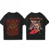 Banda Genial Inspiración Callejera Hip Hop Rock Metal Rap Cultura Callejera Algodón 2025 Camiseta Holgada Casual