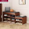 Sapateira de entrada para uso doméstico, armário de sapatos estreito para porta com assento, banco de entrada integrado, banco para trocar de sapatos para pais e filhos
