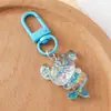 Acessórios de Resina Série Oceano Brilhante Desenho Animado Pingente Transparente Sereia Caranguejo Golfinho Estrela do Mar Chaveiro Bolsa