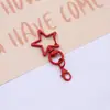 Llavero Estrella Pintada con Cierre de Langosta Especial para Cuentas Colgante de Hebilla de Puerta Pintada con Spray de Colores Accesorios para Joyería DIY