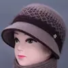 Gorro de punto de invierno para mujeres de mediana edad y mayores, con un ala ancha para protección contra el viento y calidez, adecuado para abuelas y mujeres mayores