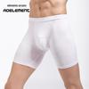 Cueca Esportiva Masculina Anti-Desgaste para Pernas Cueca de Pernas Estendidas Calças Três-Quartos Cueca Cueca Boxer Masculina para Corrida Longa de Secagem Rápida