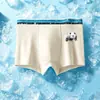 Ropa interior para niños, Malla de seda helada, Nuevo estilo de verano, Delgado Estampado de dibujos animados, Calzoncillos tipo bóxer para niños medianos y grandes, Pantalones cortos de boxeador para estudiantes