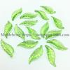 Hoja de plástico acrílico transparente, hoja de árbol verde, accesorios para el hogar, planta en maceta, pequeña decoración, manualidades, hoja de corazón de melocotón
