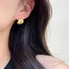 Diseño de Nicho Oro Cepillado Aretes de Cruz de Gama Alta Aretes Geniales de Ins Estilo Retro Hong Kong Aretes Mate