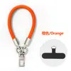 Cordón para teléfono móvil, cuerda corta de nailon tejida con clip, anti-pérdida, anti-robo, fácil de llevar, de color liso, versátil, para muñeca
