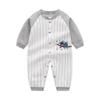 Uniforme de beisebol bebê menino macacão bebê 0-1 anos de idade roupas primavera e verão algodão mangas compridas romper romper primavera romper