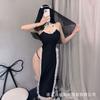 Lingerie sexy fantasia de freira sexy role play uniforme vazado uniforme de empregada sedutor paixão poliéster tamanho único