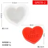 Molde de Silicone de Coração para Dia dos Namorados Transfronteiriço com Texto em Inglês Palavras de Amor em Formato de Coração Molde de Decoração de Placa de Gesso para Aromaterapia