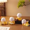 Nova Decoração de Casa em Resina de Monginho Estilo Zen Chinês para Mesa de Chá e Sala de Estar, Figura de Desenho Animado Criativa para Decoração de Interior de Carro