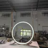 Espejo Colgante para Lavabo, Espejo Redondo, Espejo de Baño, Espejo de Tocador, Gabinete de Baño Inteligente de Techo, Espejo Iluminado