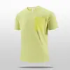 Camiseta fina de manga curta de verão masculina com bolso em relevo sem costura plus size top masculino roupas esportivas frescas respiráveis de secagem rápida