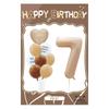 Ins vintage caramelo de crema película de aluminio digital traje de cumpleaños animal de dibujos animados combinación tarjeta trasera globo individual al por mayor