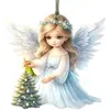 Pendente Decorativo de Menina Anjo Fofa de Natal de Novo Produto Transfronteiriço Pingente de Árvore de Natal Boneca Anjo Pingente de Carro