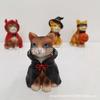 Conjunto de Artesanato de Resina de Estátua de Gato de Halloween com Decoração Transfronteiriça e Decoração Cruzada