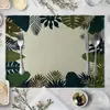 Hojas Verdes posavasos para plato de restaurante occidental