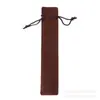 Gran cantidad en stock estuche para bolígrafos de cristal de franela de doble cara engrosado con cordón de haz multicolor estuche de franela para bolígrafos estuche para bolígrafos de voltaje venta al por mayor