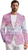 Comercio Exterior Transfronterizo Chaqueta de Traje para Hombre Casual de Negocios Traje Ajustado Manga Larga Chaqueta de un Solo Botón Abrigo Fiesta Boda