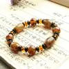 Pulseira Tianzhu Ágata do Tibete Pulseira Tianzhu de Três Olhos Estilo Tibetano Tianzhu de Nove Olhos Ágata Antiga Tianzhu