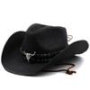 Sombrero de paja de Panamá sombrero Xizang sombrero de pradera sombrero de vaquero masculino sombrero de playa de verano femenino Red de celebridades borde marino sombrero para el sol