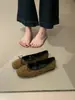 Sapatos Mary Jane Retro Novos de Camurça com Bolinhas Outono/Inverno 2026 Sapatilhas Baixas Planas com Laço Bico Redondo Corte Baixo Sapatos Individuais