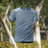 Camiseta de Secado Rápido para Hombre Verano Seda de Hielo Manga Corta para Correr Top Holgado Transpirable Ropa de Media Manga Ropa para Deporte Fitness Entrenamiento