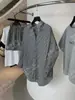 [Recomendação em Destaque] Yuran 26 Novo Estilo Outono Inicial Algodão Oxford Importado Nylon com Fio Elástico Tingido em Fio Terno Solto Listrado