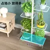 Novo suporte de flores de ferro, suporte de vaso de flores de piso, suporte de plantas verdes de vários andares economizador de espaço para sala de estar interna e externa, varanda