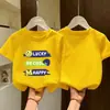 Camiseta de Manga Corta de Algodón Puro para Niñas, Verano 2026, Corte Holgado para Niños, Top Moderno y Elegante para Niños Mayores