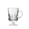 Comercio Exterior Exportación Taza Pequeña Vidrio Sódico-Cálcico Taza con Asa Patrón Taza de Cerveza con Asa Taza de Café Taza para Bebidas Al Por Mayor