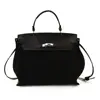 Bolsa Tote Retro de Gran Capacidad para Commuter para Mujer 2025 Invierno Nuevo Estilo Tendencia Empalme Moda Bolso de Hombro Único Cruzado