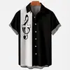 Estilo Europeo y Americano Transfronterizo Nuevos Elementos Creativos Impresión Digital 3D Camisa de Manga Corta Suelta de Moda Top para Hombre