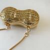 Nuevo Colgante Exquisito de Cacahuete Dorado para Bolso Colgante Mini Lindo Cadena de Hombro Cruzada Bolso Pequeño Decorativo de Verano