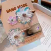 HD6143A05 Pasador de pelo de flor de malla tipo hada mariposa perla pinza de cocodrilo pinza lateral accesorio Hanfu para mujeres
