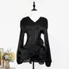 Minifalda Elegante de Estilo Nicho para Verano 2026 con Diseño de Ceñido a la Cintura, Efecto Adelgazante, Súper Bonita, Vestido con Volantes Florales 3D