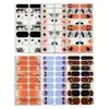 Película de esmalte de uñas que brilla en la oscuridad para Halloween, diseño de caricatura de calabaza, pegatinas de uñas impermeables y de larga duración, pegatinas populares de arte de uñas transfronterizas, en stock