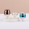 Nuevo Envase Creativo para Rubor con Forma de Copa de Vino Material de Empaque Doble Capa Contouring Iluminador Botella Vacía Espejo Tapa Flip-Top Sombra de Ojos Maquillaje Material de Empaque