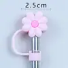 Directo del fabricante: Tapas de acero inoxidable para pajitas de goma blanda de PVC de 8 mm, con lindos diseños de dibujos animados, cubiertas a prueba de polvo para pajitas y protectores de punta de pajita