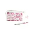 Estilo Japonés Lindo Dibujo Animado Mi Melody Estuche de Lápices Impermeable de PU Gran Capacidad Alto Valor Estudiante Cinnamoroll Bolsa para Material de Oficina